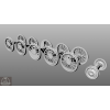 DraccusModels – Zestaw żywicznych kół do parowozu BR 52 / Ty2 / Ty42 oraz tendra – skala 1:25